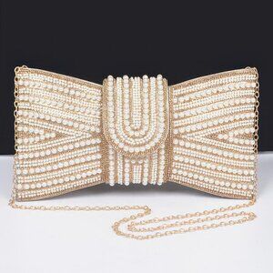 Rhinestone And Pearl Party Clutch